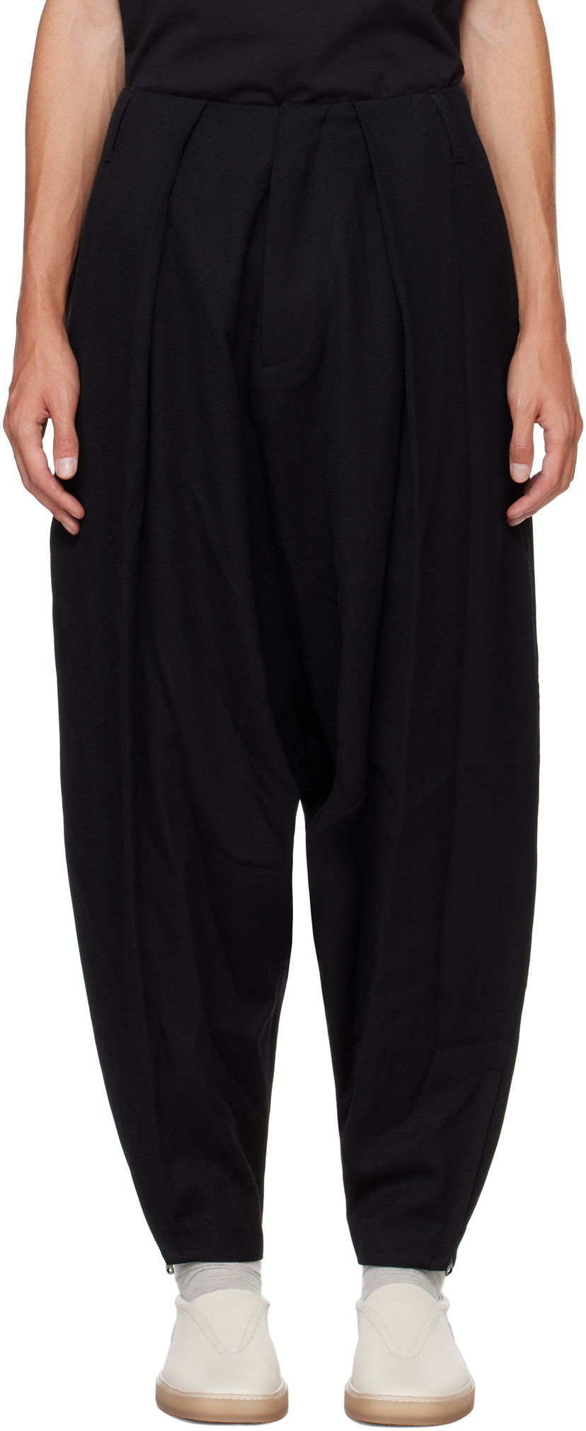 Hlače ADER ERROR Black Wide Leg Trousers Črna | BN01FWSA0201BK