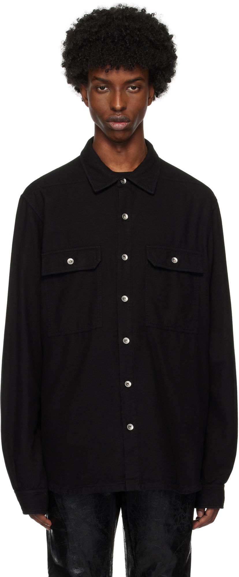 Srajce Rick Owens Outershirt Shirt Črna | DU02D2296 CFL