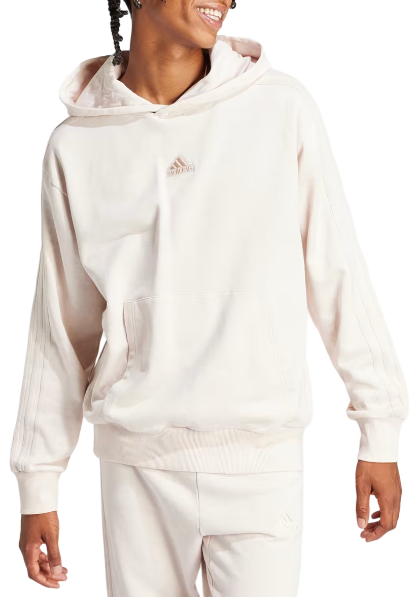 Pulover adidas Originals All SZN French Terry 3-Stripes Hoodie Bež | ir5195