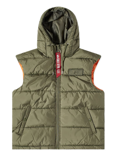 Telovnik Alpha Industries Hooded Puffer Vest Zelena | 118110-01