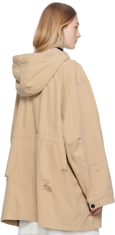 Parka We11done Distressed Hooded Coat Bež | WD-JP3-23-153-U-BG, 2