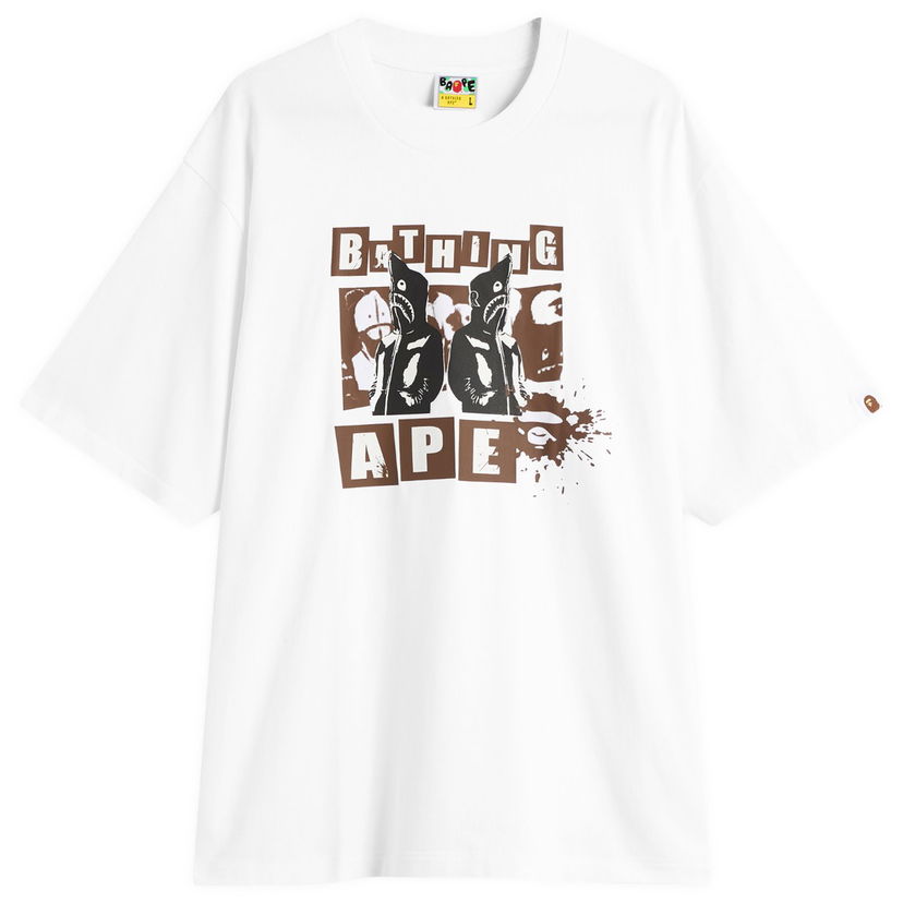 Majica BAPE Graffiti BAPE Logo T-Shirt Bela | 001TEL801342M-WHT