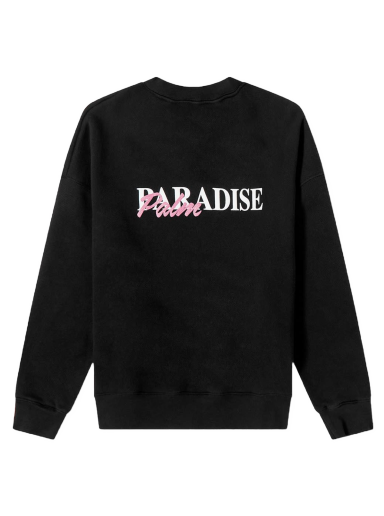 Pleteni pulover Palm Angels Paradise Palm Classic Crew Neck Črna | PWBA017S23FLE0051001