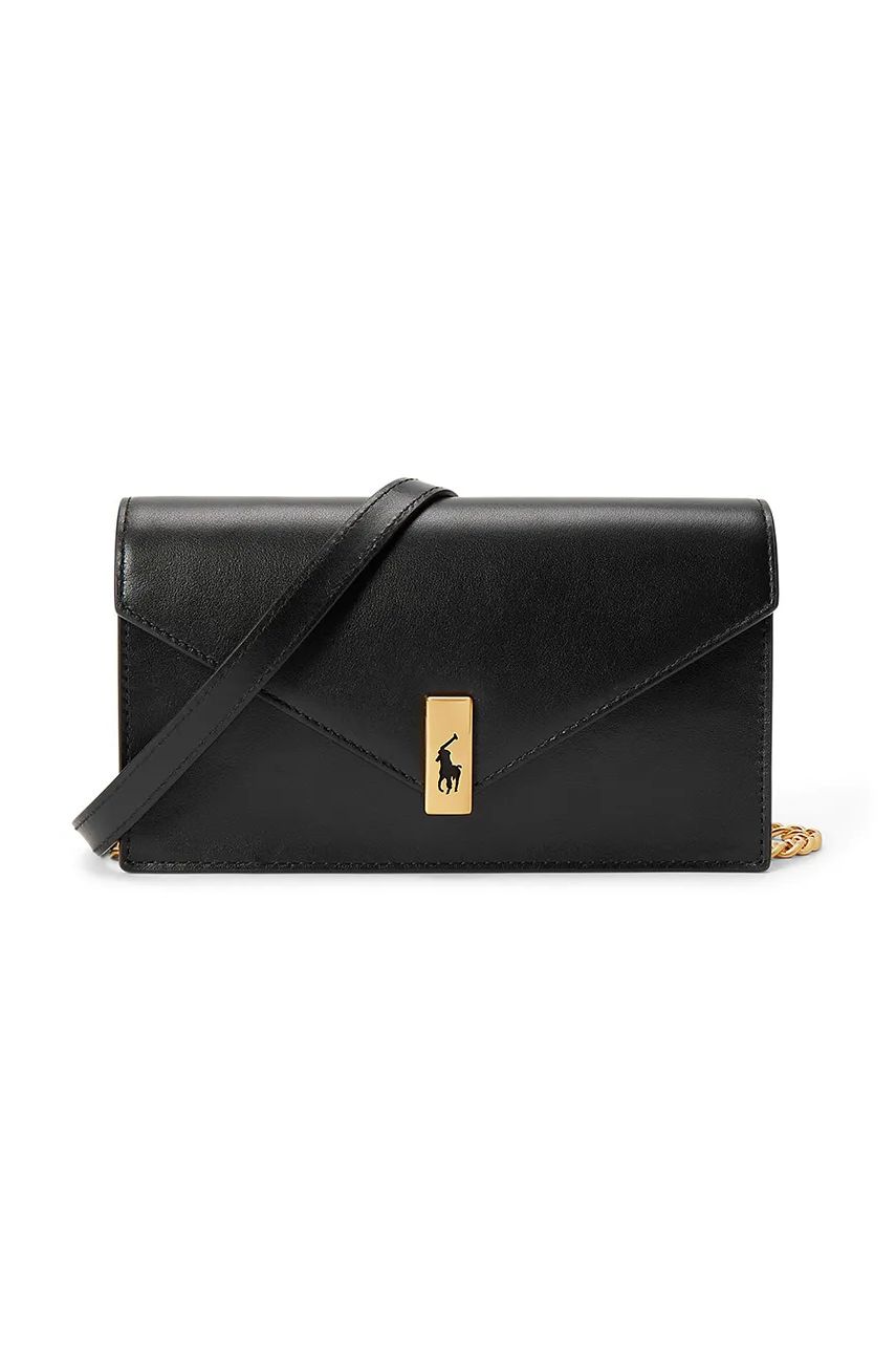 Denarnica Polo by Ralph Lauren Leather Wallet On Chain Črna | 427961946, 0
