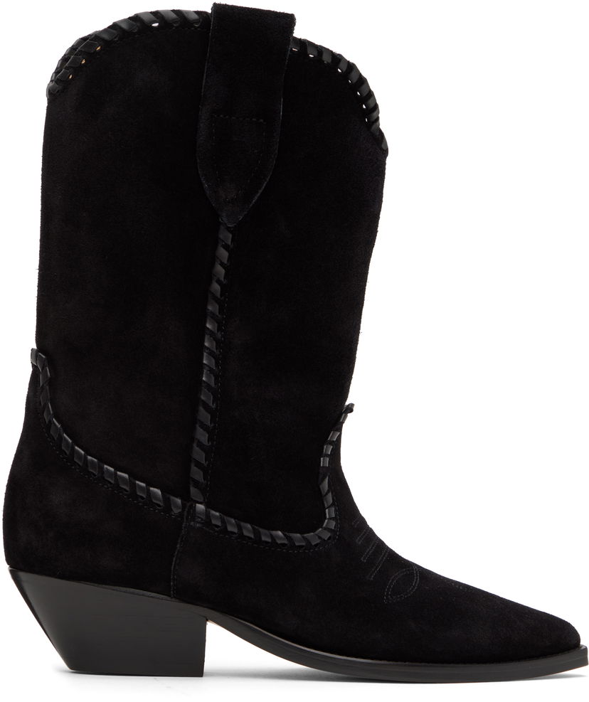 Oblačila ISABEL MARANT Isabel Marant Duerto Suede Boots Črna | 24HBO0003FC-B4A06S