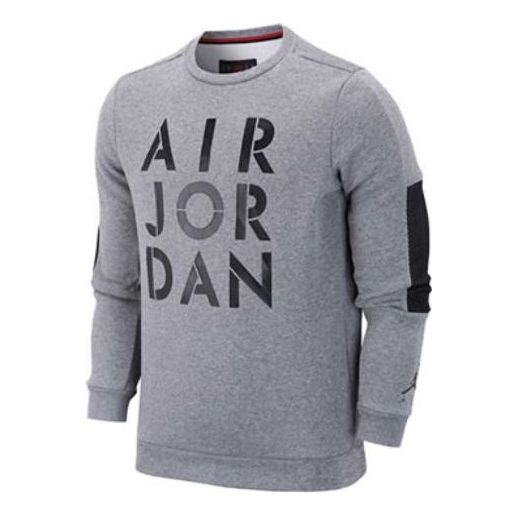 Pleteni pulover Jordan Jordan Word Mark Long Sleeve Sweatshirt Siva | CK1355-091