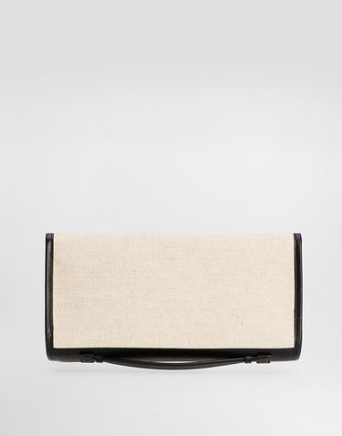 Nahrbtniki in torbe Dolce & Gabbana Dolce & Gabbana Atene Canvas & Calfskin Necessaire Bež | BP3438AG4408S469, 3