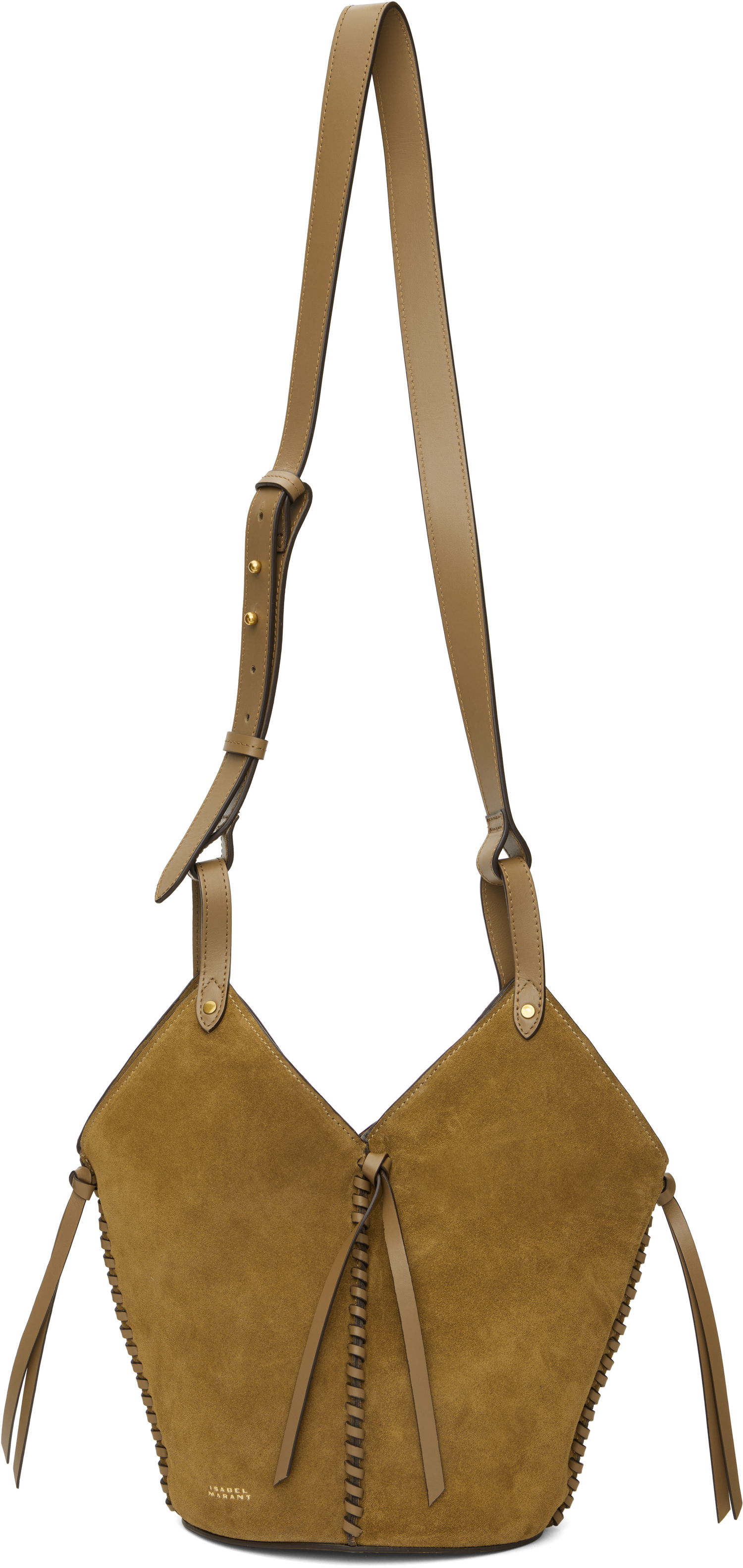 Torbica ISABEL MARANT Isabel Marant Tampa Mini Suede Shoulder Bag Rjava | PM0067FA-C2C13M, 0