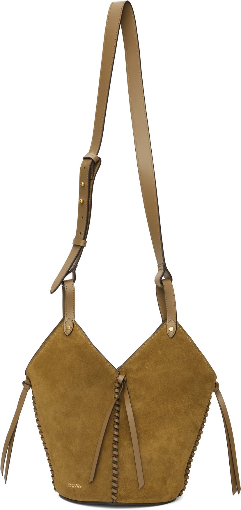 Torbica ISABEL MARANT Isabel Marant Tampa Mini Suede Shoulder Bag Rjava | PM0067FA-C2C13M