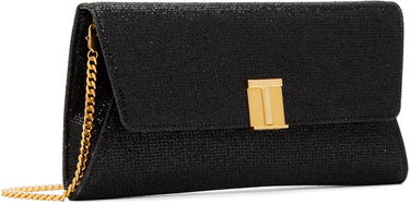 Torba za čez ramo Tom Ford Glitter Textured Fabric Bag With Chain Strap Črna | L1736-TSY053X, 1