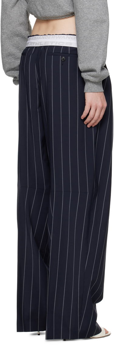 Hlače Alexander Wang Alexander Wang Pinstripe Stretch Wool Trousers Mornarica | 1WC2254813, 2