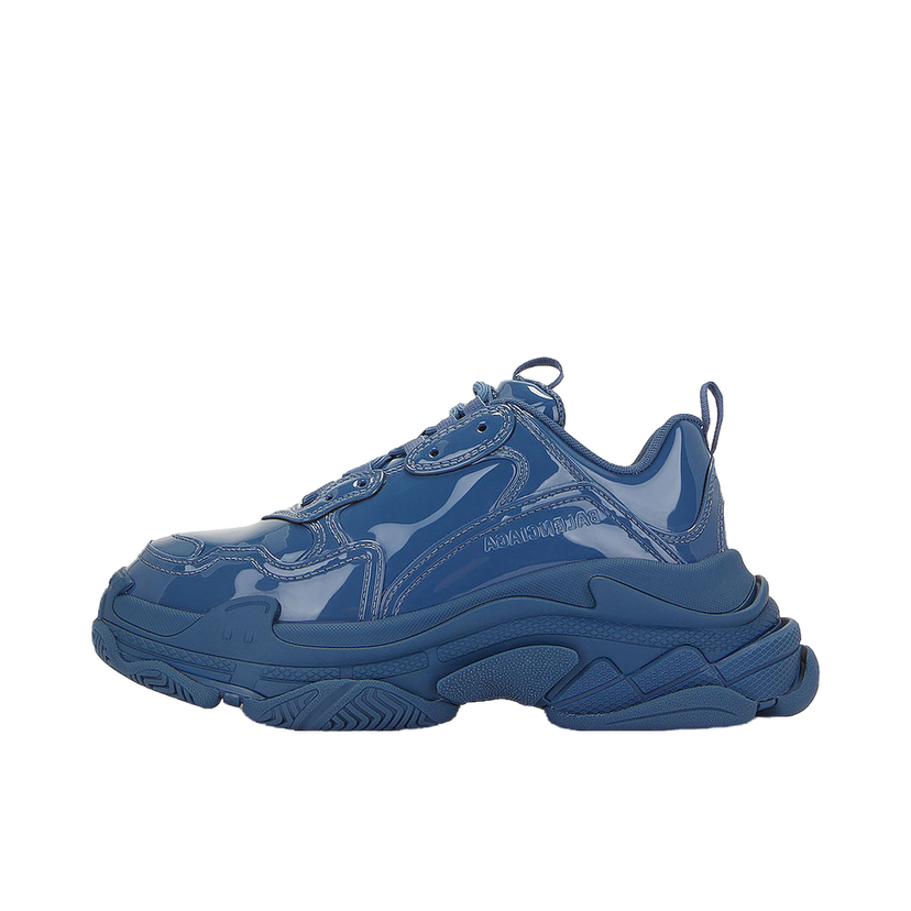 Superge in čevlji Balenciaga Triple S Patent Blue Mornarica | 734954W2PAA400