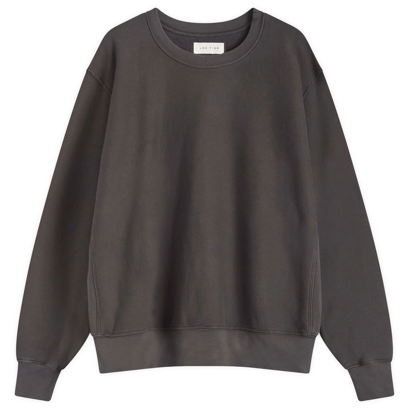 Pulover LES TIEN Heavyweight Crop Crew Sweatshirt Siva | CF-1003-VTB