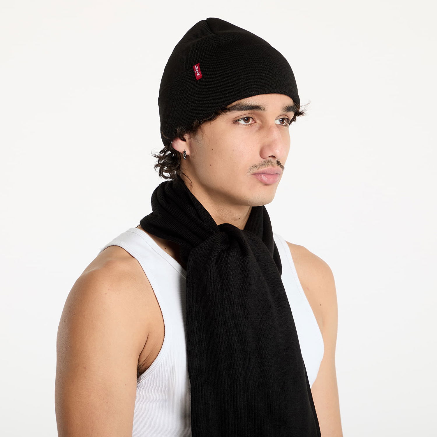 Majica brez rokavov Levi's Knit Scarf And Beanie Set Bela | 000JS-0000, 1