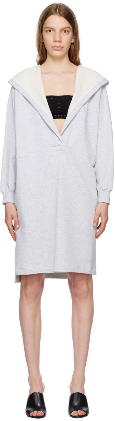 Obleke Alaïa Hooded Minidress Siva | AA9R11844J044