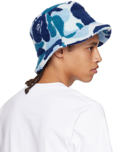 Klobuk BAPE A Bathing Ape ABC Camo Boa Fleece Bucket Hat Modra | 001HTK801006M, 2