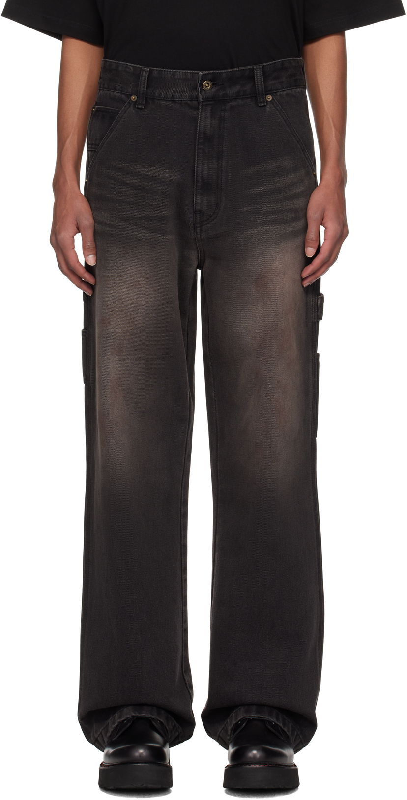Kavbojke We11done We11done Carpenter Jeans Črna | WD-DP3-24-338-M-BK