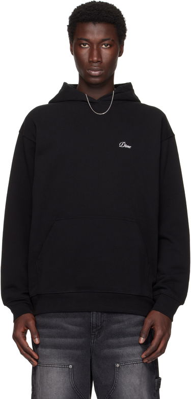 Pulover Dime Cursive Small Logo Hoodie Črna | DIMESU2537BLK, 0