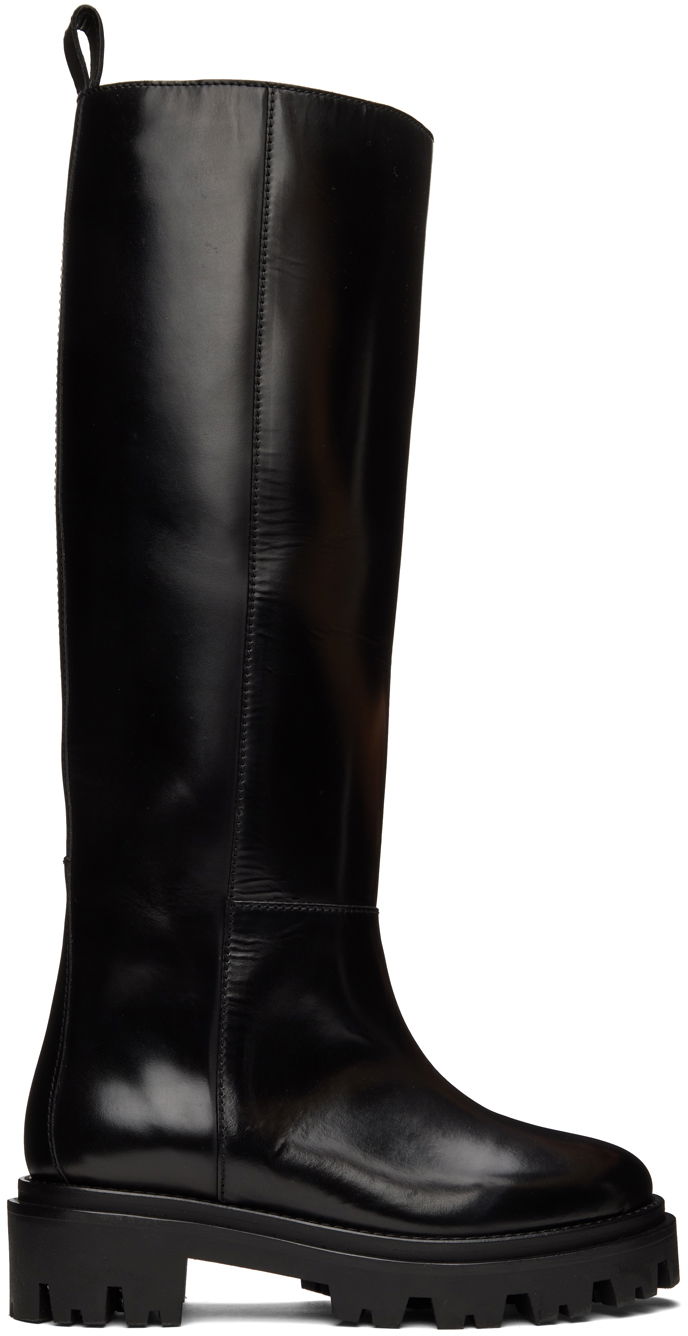 Oblačila ISABEL MARANT Isabel Marant Cener Lug Sole Leather Boots Črna | 22ABT0284-22A027S