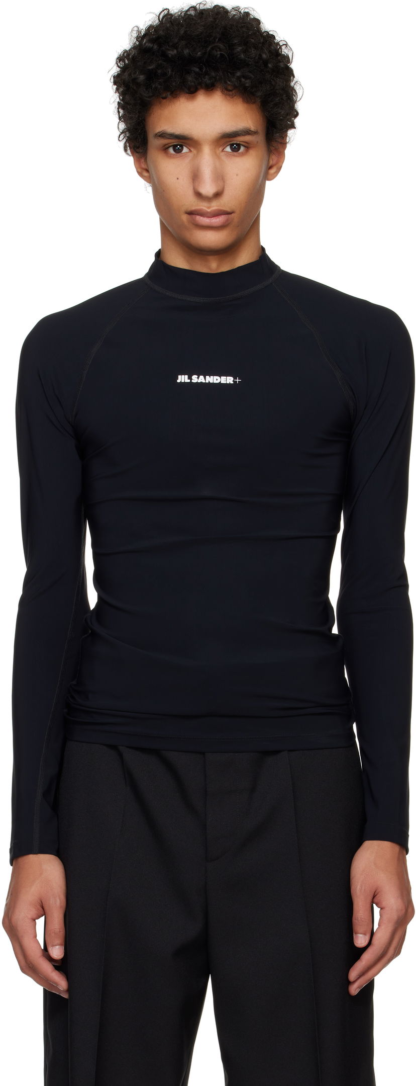 Majica Jil Sander Jil Sander+ Surf Long Sleeve T-Shirt Črna | J47NH0012_J20032