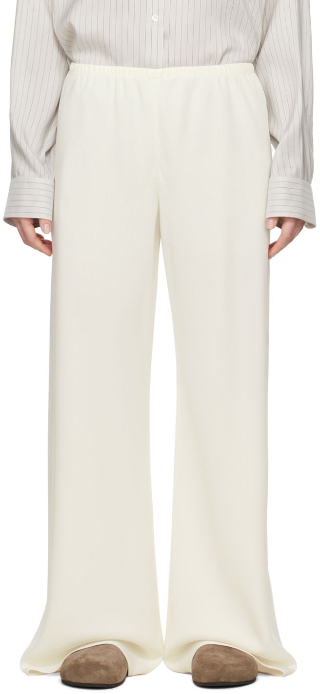 Hlače The Row Gala Wide Leg Trousers Bela | 1766-W1968
