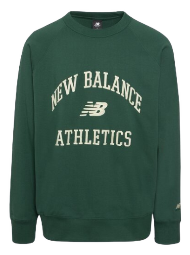 Pulover New Balance Athletics Varsity Crew Sweatshirt Zelena | MT33550NWG
