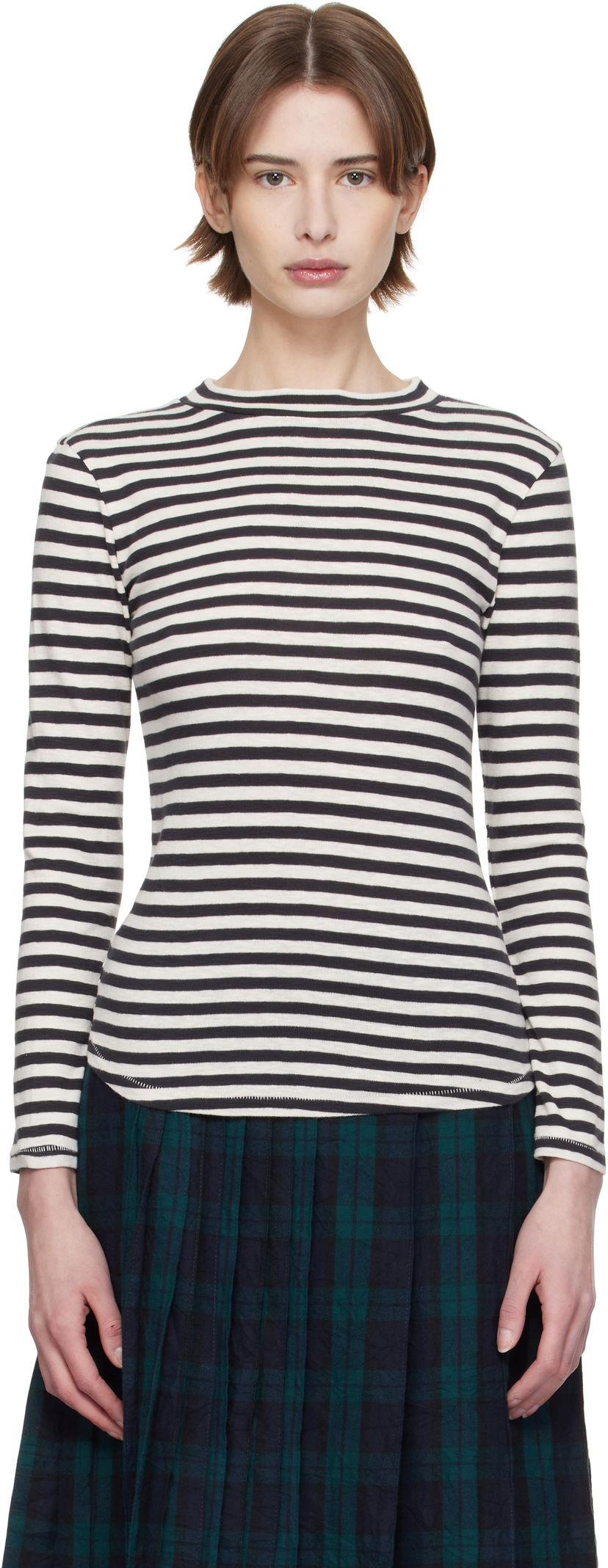 Pleteni pulover YMC YMC Striped Long Sleeve T-Shirt Večbarvna | Q6XMA
