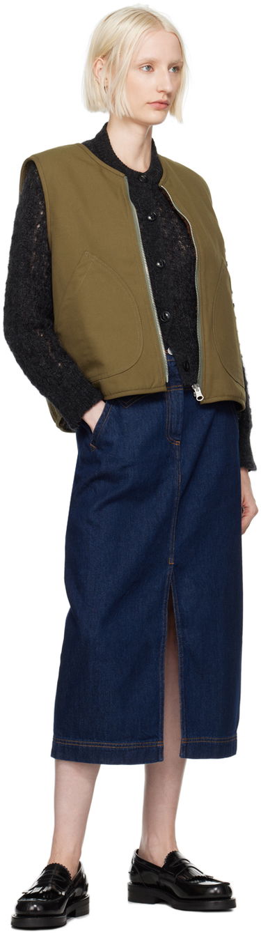 Pleteni pulover YMC YMC Foxtail Knit Cardigan Črna | Q8XAL, 3