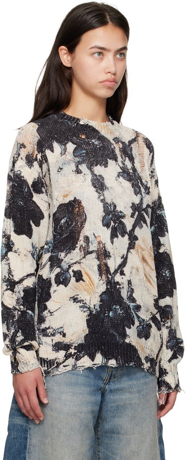 Pleteni pulover R13 R13 Printed Boyfriend Sweater Večbarvna | R13WY199-Y220A, 1
