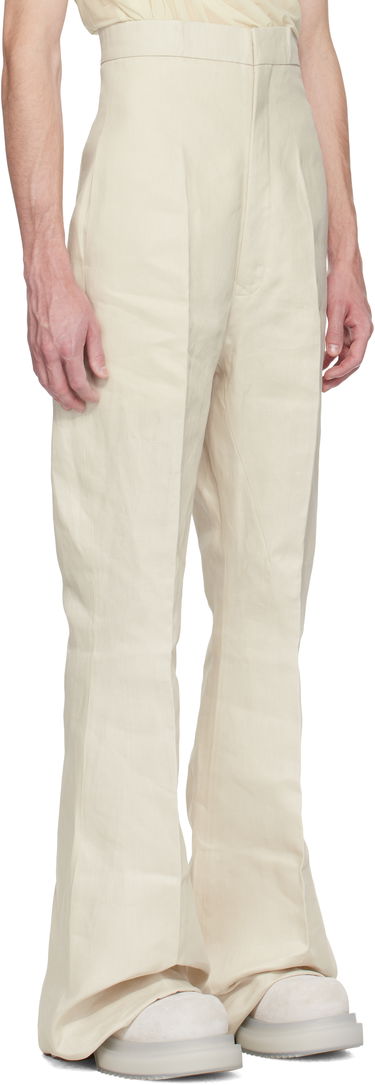 Hlače Rick Owens Rick Owens Hollywood Dirt Bolan Flare Trousers Bež | RR01E5351 TWL, 1