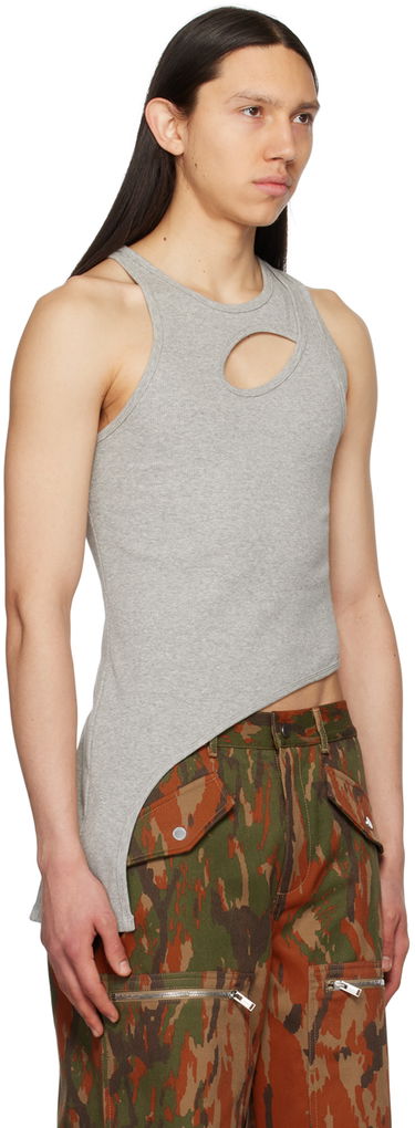 Majica brez rokavov Dion Lee Cutout Asymmetric Tank Top Siva | C3129S23, 1