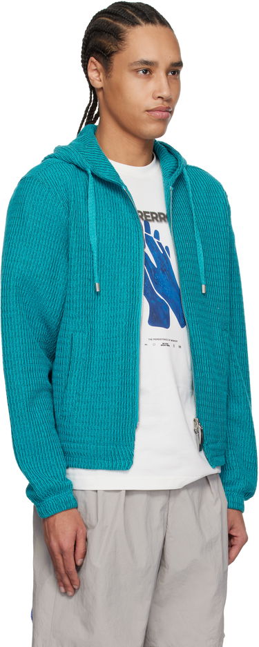 Pleteni pulover ADER ERROR ADER error Lunel Zip-Up Hoodie Turkizna | BO01SSHD0401TQ, 1