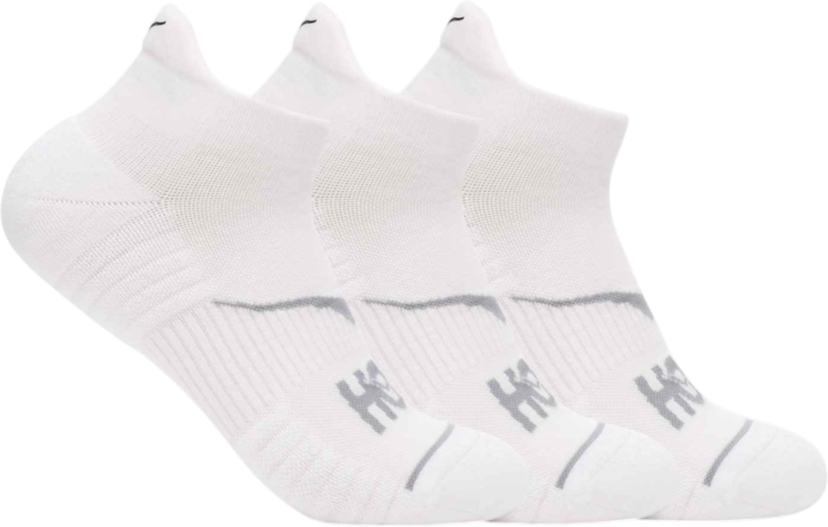 Nogavice Hoka One One Hoka No-Show Run Socks 3-Pack Bela | 1122930-whtwh