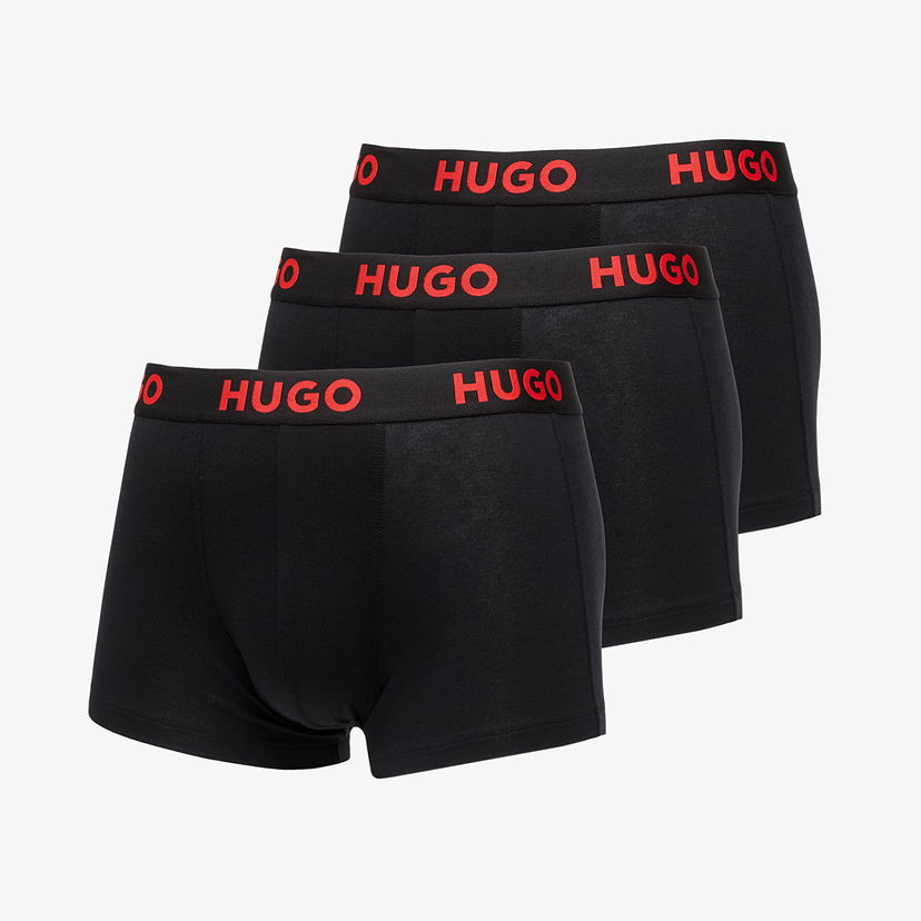 Boksarice BOSS Logo-Waistband Stretch Trunks 3-Pack Black Črna | 50496723-001