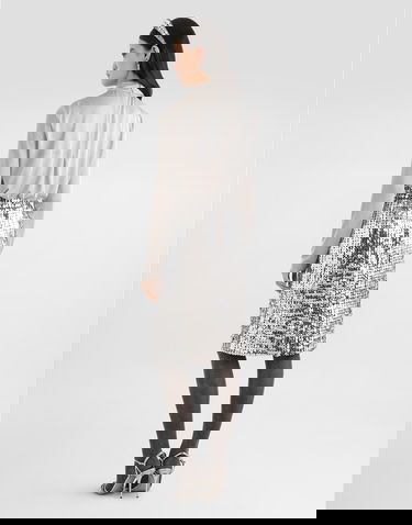 Krila Dolce & Gabbana Straight Skirt With Sequins Kovinski | F4C1LTFLSL3S0998, 2