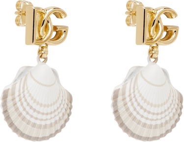 Uhani Dolce & Gabbana Gold-tone Shell Dangle Earrings Kovinski | WEQ6A1W1111ZOO00, 4