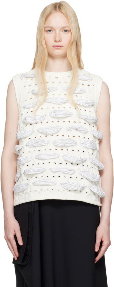 Pleteni pulover ADER ERROR ADER error Knit Vest Bela | BO01SSKT0202WH, 0