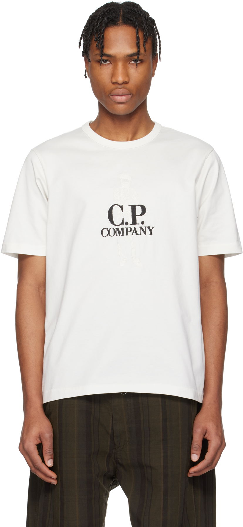Majica C.P. Company C.P. Company Mercerized Jersey Twisted British Sailor T-Shirt Bela | 18CMTS106A-110301W