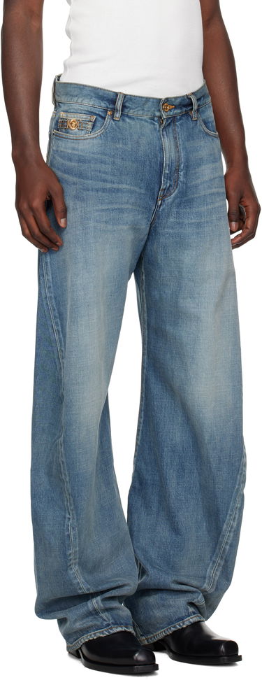 Kavbojke Versace Versace Baggy Twisted Jeans Modra | 1019900_1A14295, 1