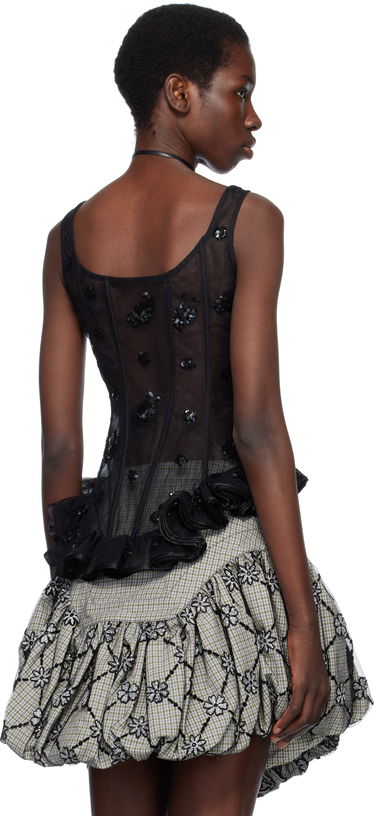 Krila Chopova Lowena Chopova Lowena Afly Sequin Tulle Corset Črna | 2282, 2