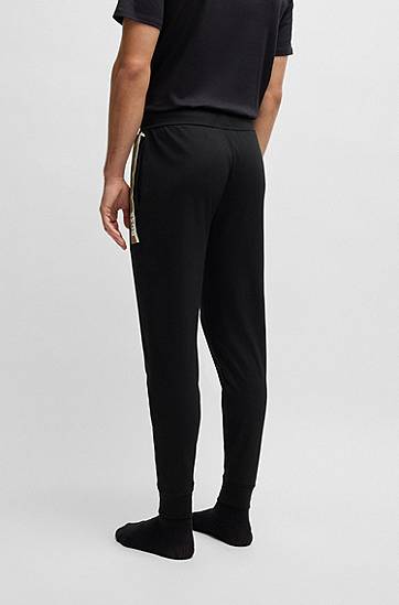Trenirka BOSS BOSS Tracksuit Bottoms with Stripe Print Črna | 50540654, 1