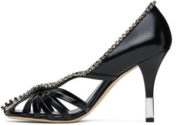 Superge in čevlji CHLOÉ Chloé Leonie Crystal-Embellished Slingback Heels Črna | CHC25S07LPP, 2