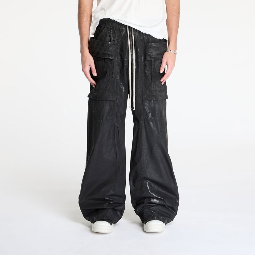 Cargo hlače Rick Owens Rick Owens DRKSHDW Creatch Wide Cargo Drawstring Pants XL Črna | DU01E3394 PF 09