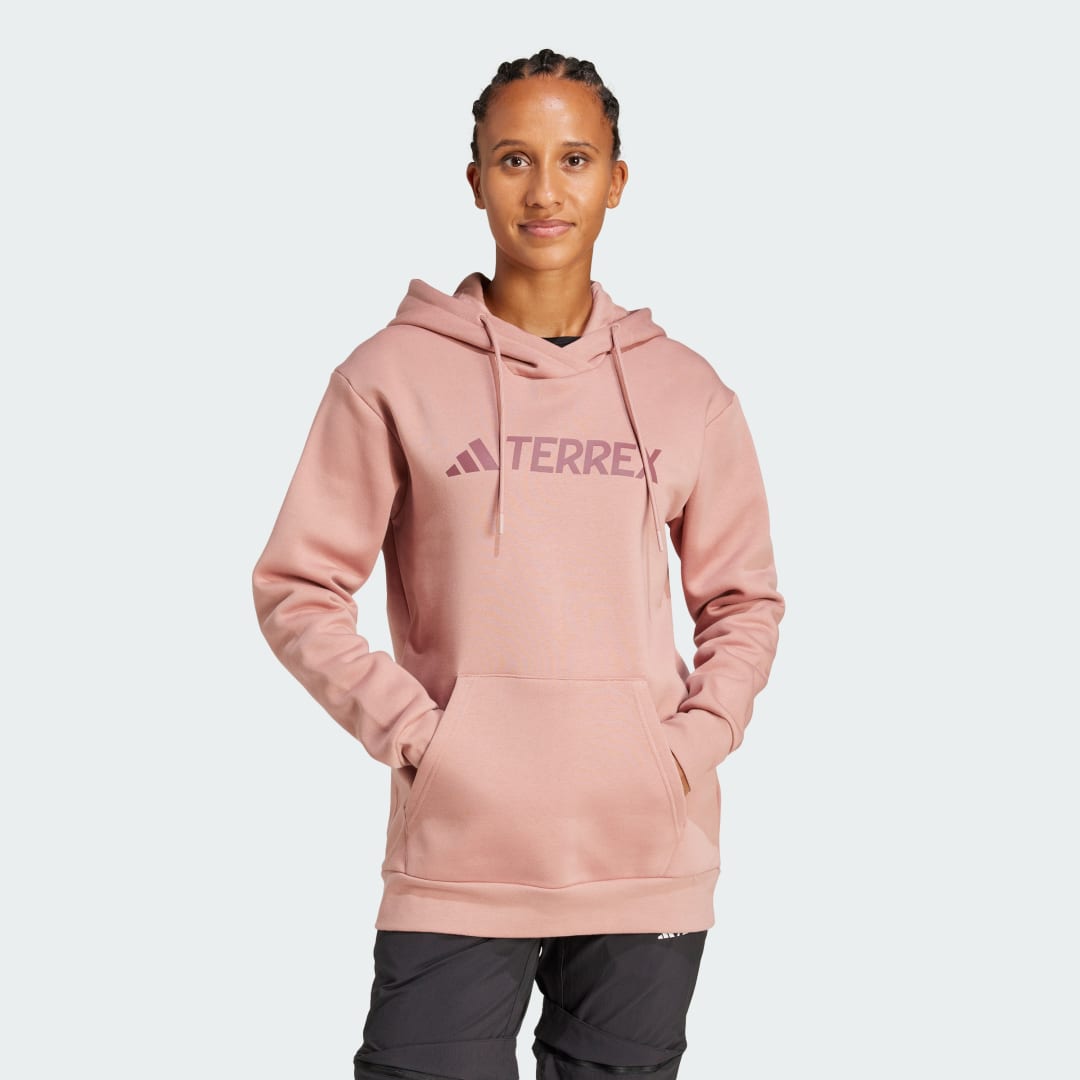 Pulover adidas Performance Multi Logo Fleece Hoodie Roza | JF9090, 0