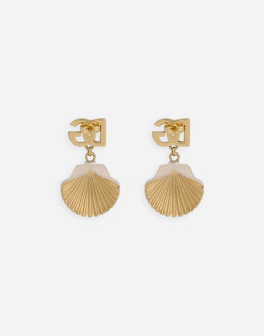 Uhani Dolce & Gabbana Gold-tone Shell Dangle Earrings Kovinski | WEQ6A1W1111ZOO00, 2