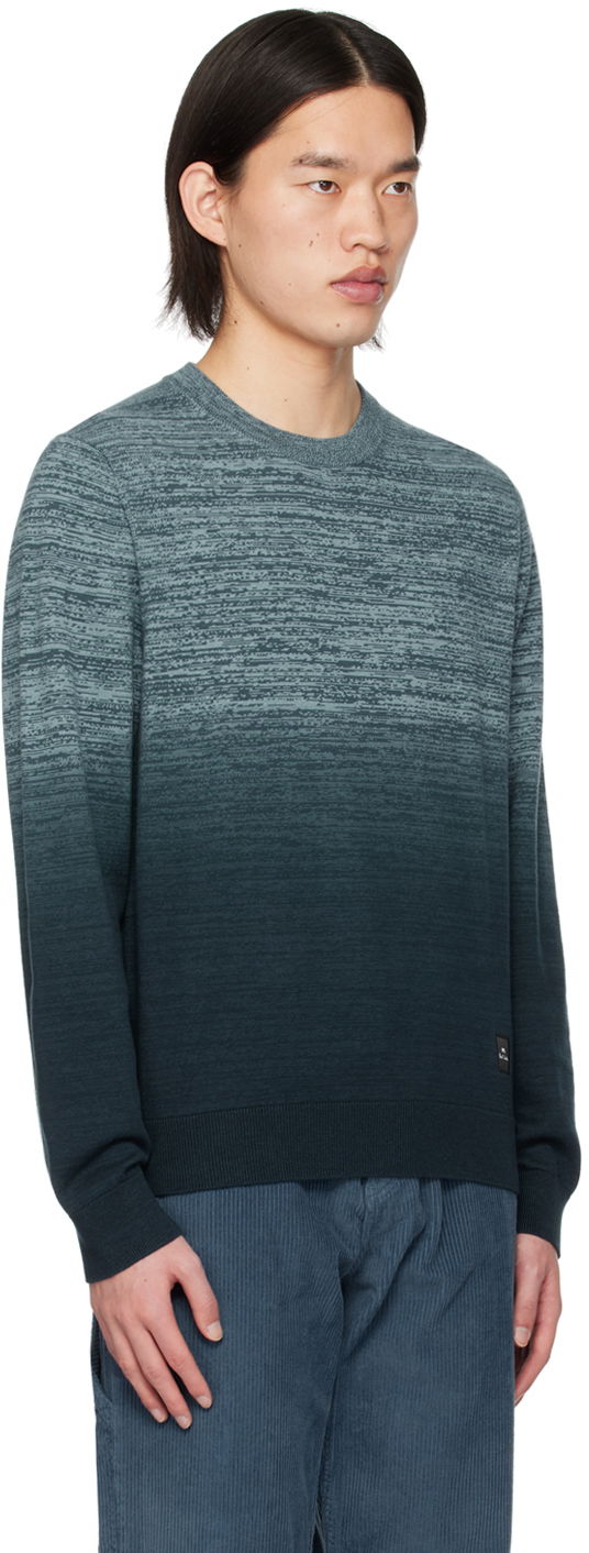 Pleteni pulover Paul Smith PS Paul Smith Crewneck Space Dye Sweater Modra | M2R-582Y-M22080-48, 1