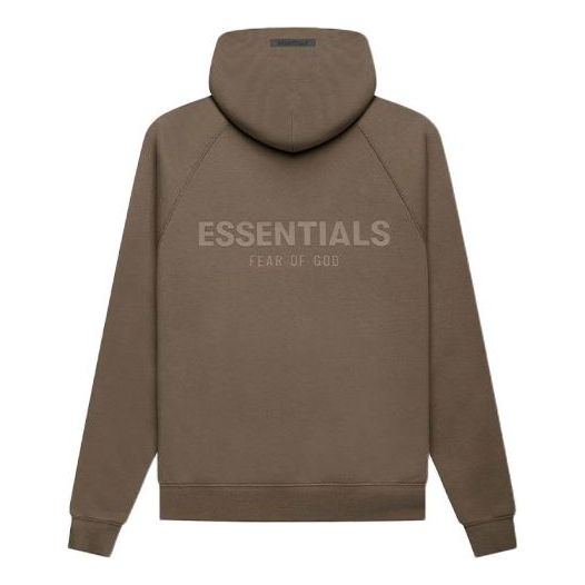 Pulover Fear of God Essentials Logo Pullover Hoodie Rjava | FOG-FW21-002