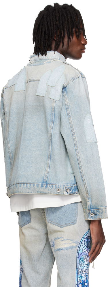 Jakna Who Decides War Who Decides War Patched Arch Denim Jacket Modra | 1131380008SS25, 2