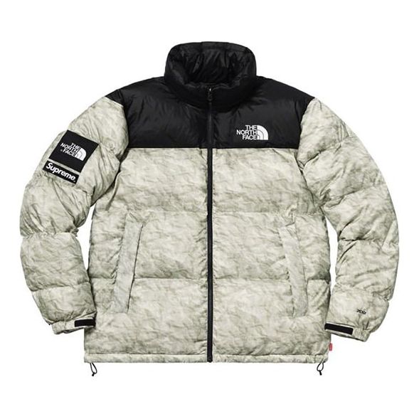 Puhovka Supreme The North Face Paper Print Nuptse Down Jacket Zelena | SUP-FW19-10964