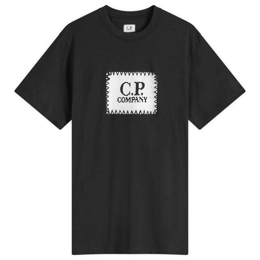 Majica C.P. Company C.P. Company 30/1 Logo Label T-Shirt, Size Large Črna | 18CMTS029A-005100W-999